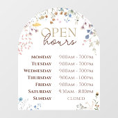 ワイルドフラワーアーチオープン時間ウィンドウにしがみつく ウィンドウサイン (シート)