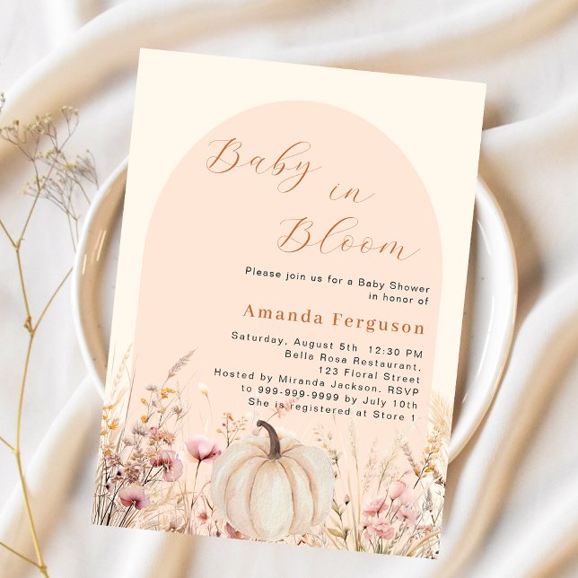 ワイルドフラワーアーチカボチャ開花予算ベビーシャワー (クリエイターアップロード済み)