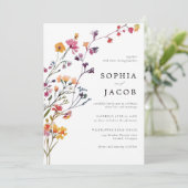 ワイルドフラワーアーチハッカラフルプモダンス 招待状 (スタンド正面)