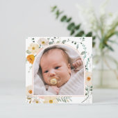 ワイルドフラワーアーチバプテスマサンキューカード 招待状 (スタンド正面)