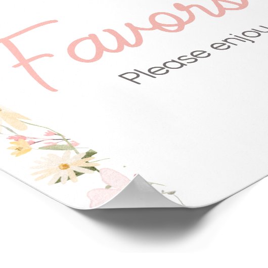 ワイルドフラワーアーチベビーの開花ベビーシャワーの好意 ポスター (角)