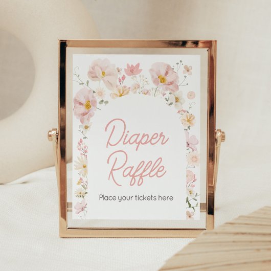 ワイルドフラワーアーチベビーイン開花おむつラッフル ポスター