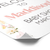 ワイルドフラワーアーチベビーイン開花ベビーシャワーウェルカム ポスター (角)