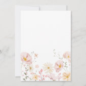 ワイルドフラワーアーチベビーイン開花ベビーシャワー 招待状 (裏面)