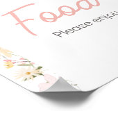 ワイルドフラワーアーチベビー開花ベイビーシャワー食品 ポスター (角)