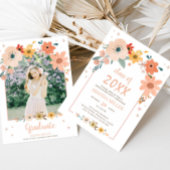 ワイルドフラワーアーチメドウドイシテージングパーティー招待状 招待状