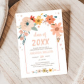 ワイルドフラワーアーチメドウドイシテージングパーティー招待状 招待状