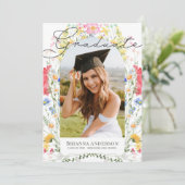 ワイルドフラワーアーチ写真卒業発表 招待状 (スタンド正面)