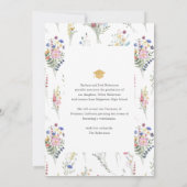 ワイルドフラワーアーチ写真卒業発表 招待状 (裏面)