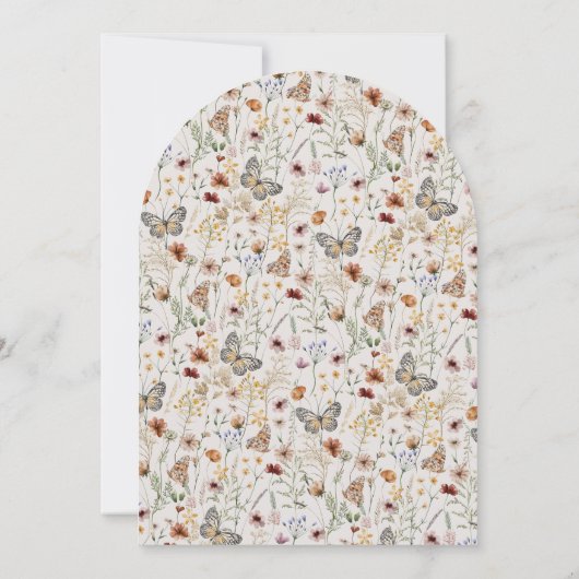 ワイルドフラワーアーチ卒業招待状 招待状 (裏面)