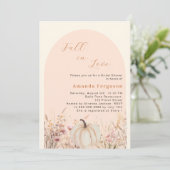 ワイルドフラワーアーチ秋ラブカボチャブライダルシャワー 招待状 (スタンド正面)