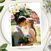 ワイルドフラワーアーチ | Boho Photoのメ結婚ニュー・カード 招待状