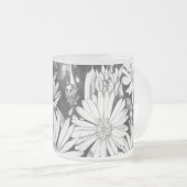 ワイルドフラワーアートビールグラスハニービー&フラワーズカップ フロストグラスマグカップ (正面右)