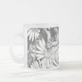 ワイルドフラワーアートビールグラスハニービー&フラワーズカップ フロストグラスマグカップ (左)