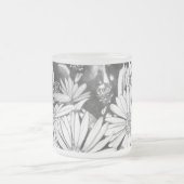 ワイルドフラワーアートビールグラスハニービー&フラワーズカップ フロストグラスマグカップ (中央)