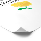 ワイルドフラワーアートフラワー引用文 ポスター (角)