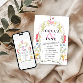 ワイルドフラワーアー結婚チーズ 招待状