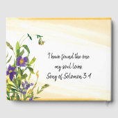 ワイルドフラワーイエローブルー緑の聖句 ゲストブック (裏面)