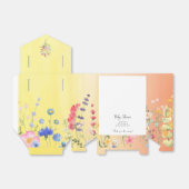 ワイルドフラワーイエロー&ピンク赤ちゃんシャワーありがとう フェイバーボックス (折り畳みなし)