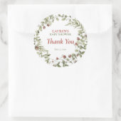 ワイルドフラワーイチゴ夏の赤ちゃんシャワーありがとう ラウンドシール (バッグ)