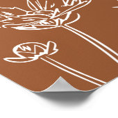 ワイルドフラワーイベント結婚のテラコッタ標識 ポスター (角)