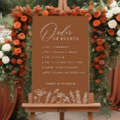 ワイルドフラワーイベント結婚のテラコッタ標識 ポスター