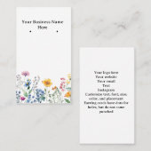 ワイルドフラワーイヤリングカード/名刺 名刺 (正面/裏面)