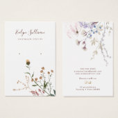 ワイルドフラワーイヤリングディスプレイカード (正面&裏面)