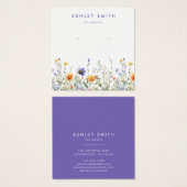 ワイルドフラワーイヤリング表示カード (正面&裏面)