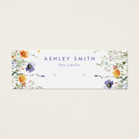 ワイルドフラワーイヤリング表示カード (正面)