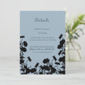ワイルドフラワーインク詳細ページコーンフラワーブルー 招待状 (スタンド正面)