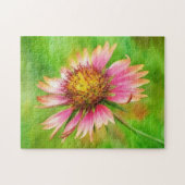 ワイルドフラワーインディアンブランケット花輪パズル ジグソーパズル (横)