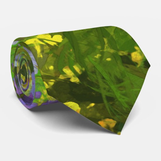 ワイルドフラワーインパスト絵画ズ – オリジナルフラワーアート ネクタイ (ロール)