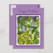 ワイルドフラワーインパスト絵画ズ – オリジナルフラワーアート ポストカード (正面/裏面)