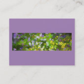 ワイルドフラワーインパスト絵画ズ – オリジナルフラワーアート 名刺 (裏面)