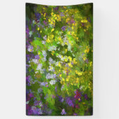 ワイルドフラワーインパスト絵画ズ – オリジナルフラワーアート 横断幕 (縦)