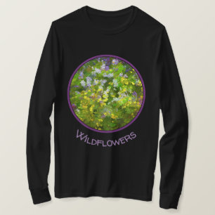 ワイルドフラワーインパスト絵画ズ – オリジナルフラワーアート Tシャツ
