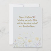 ワイルドフラワーイン開花ハッピーバースデーカード (裏面)