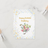 ワイルドフラワーイン開花ハッピーベルト誕生日カード カード (正面/裏面インサイチュ)