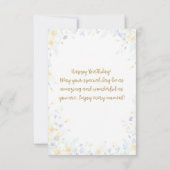 ワイルドフラワーイン開花ハッピーベルト誕生日カード カード (裏面)