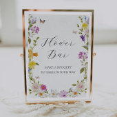 ワイルドフラワーイン開花フラワーブーケバー標識 ポスター