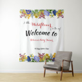 ワイルドフラワーイン開花フローラベビーシャワーバックブロップ タペストリー (インサイチュ)