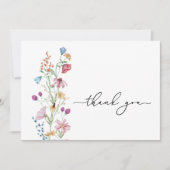 ワイルドフラワーイン開花ベビーシャワー サンキューカード (正面)