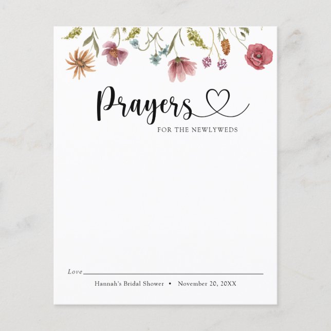 ワイルドフラワーイン開花祈りの言葉で新婚の人々 (正面)