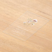 ワイルドフラワーウィスパアクリル結婚式招待状 アクリル招待状 (レイダウン)