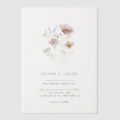 ワイルドフラワーウィスパーズベリム結婚式招待状 ベラム紙招待状 (正面)