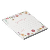 ワイルドフラワーウィッシュノーテカード |ワイルドフラワー ノートパッド (アングル)