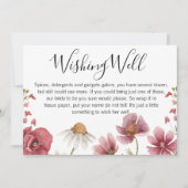 ワイルドフラワーウィッシングウェルブライダルシャワーカード 招待状 (正面)