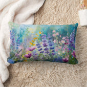 ワイルドフラワーウィムシー枕 ランバークッション (ブランケット)