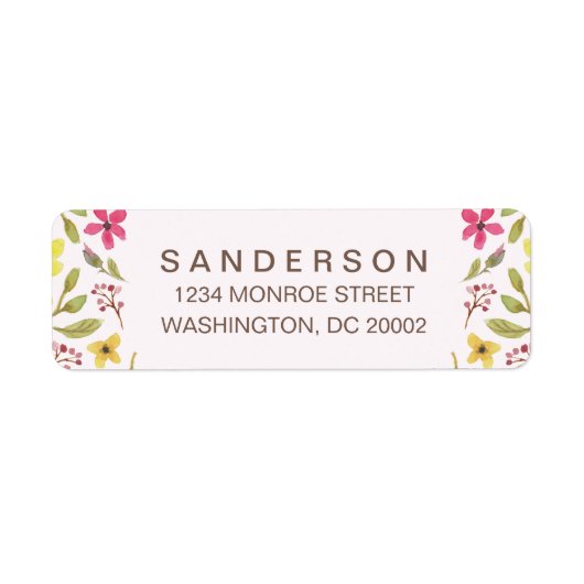 ワイルドフラワーウィムシー |素朴フローラ ラベル (正面)